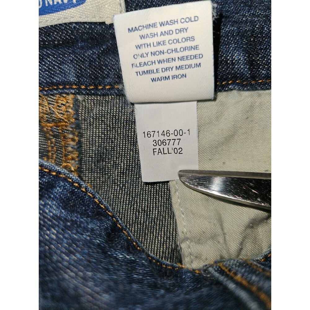 Vintage Old Navy Denim Pencil Skirt Size 14 Women's Mid Rise Pockets Y2K - Picture 6 of 6